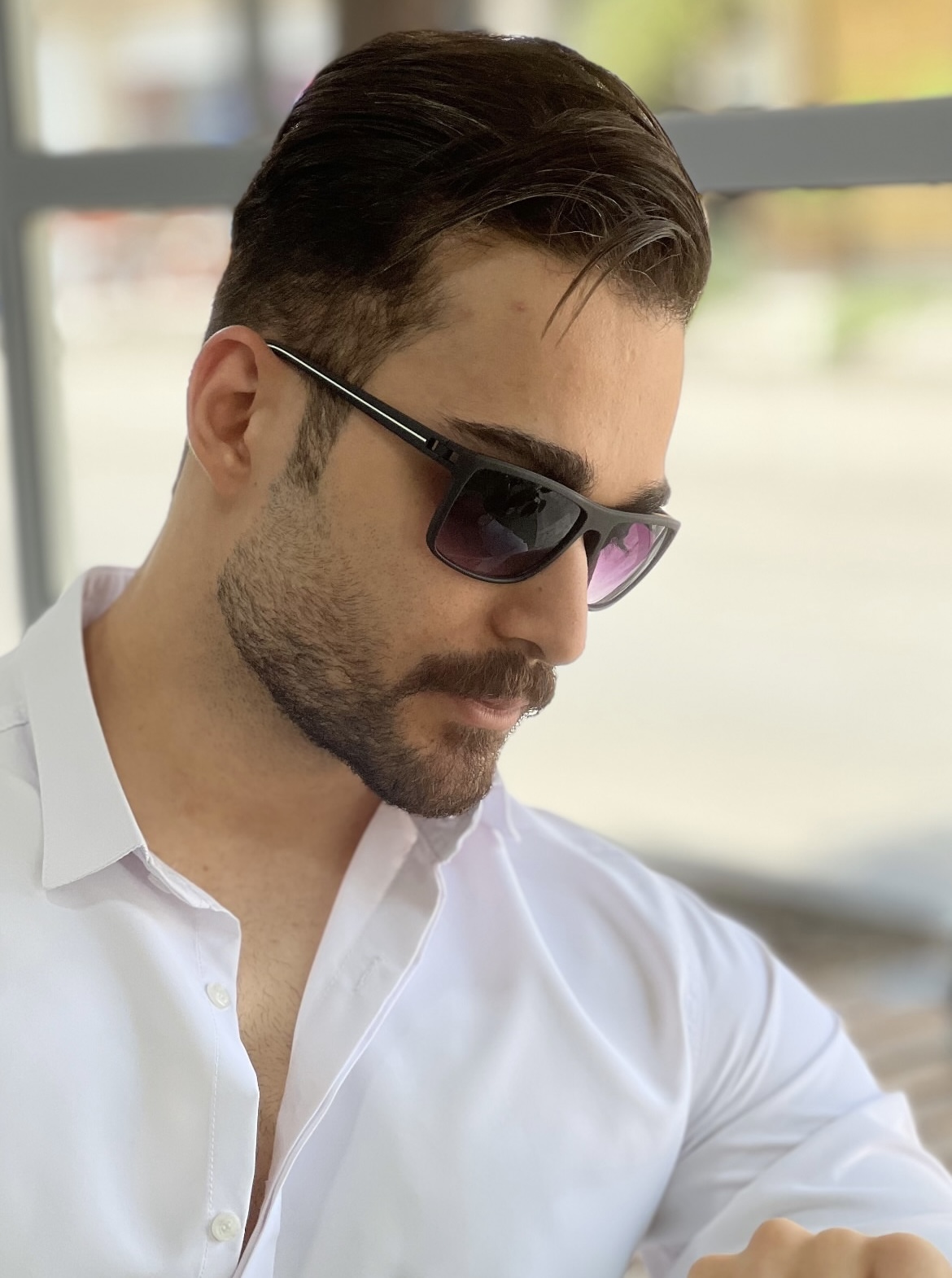 عینک افتابی مردانه بغل خط uv400